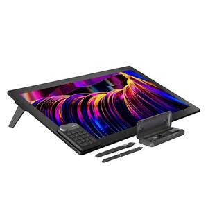화면이 있는 HUION KAMVAS Pro 27 4K UHD 드로잉 태블릿, 2세대 안티 글레어 에칭 유리 풀 라미네이트 그래픽 태블릿이 포함된 펜테크 4.0 배터리 프리 스타일러스, 98% Adobe RGB 멀티터치 스크린 아티스트용