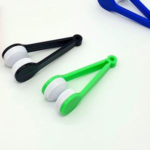 부드러운극세사천 휴대용양면안경닦이 집게형양면안경닦이 랜덤색상