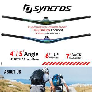 SYNCROS 2025 Hixon IC SL 카본 일체형 콕핏 핸들바 에어로 MTB 자전거 스템 그라데이션 색상 레이싱엔듀런