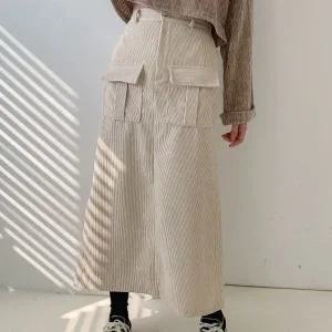 [VY] 여자 건빵치마 FW 보온 골덴 에이라인 롱스커트_15855280_588847