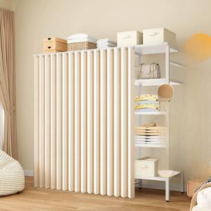 거실 주방 자바라 커튼 접이식 오프화이트 100x180cm 중문 가림막 파티션