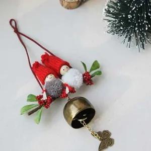 크리스마스 분위기가 나는 산타 레드후드 도어벨 현관종 현관벨 종 크리스마스종 벽장식