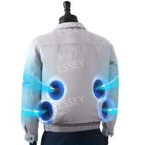 선풍기 냉풍 작업복 냉방 아이스 잠바 에어컨 반팔 옷 긴발 여름 조끼 점퍼