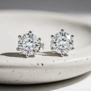 [메종드쉬] 모이사나이트 귀걸이 랩 다이아 6프롱 5부