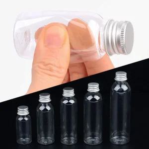 수납 공병 플라스틱 병+알루미늄 뚜껑 소분 액세서리/바이알/실험/과학/학교/어린이집/유치원/학원/여행