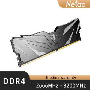 Netac DDR4 램 메모리 모듈 U DIMM X99 마더보드 데스크탑용 방열판 포함 8GB 16GB DDR 2666Mhz 3200Mhz 3600Mhz