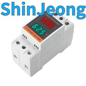 납품전문 단상 LED 디지털 디스플레이 Din 레일 전력계 AC 전압계 전류계 에너지 미터 AC50-500V AC0-100A