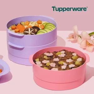 타파웨어 멀티 찜기 2단(연분홍/연보라)