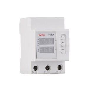 OCNFZ 50/60Hz 230 220V 딘 레일 듀얼 디스플레이, 전압 전류 및 이하 보호 장치 릴레이 조절 가능