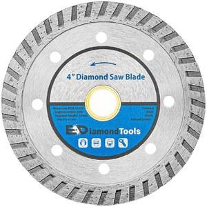 콘크리트 벽돌 블록 및 석조용 4인치 터보 다이아몬드 톱날 세그먼트 높이 10mm 절단 깊이 1인치 7 8 5 8인치 Arbor