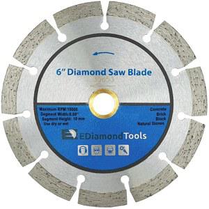 콘크리트 벽돌 블록 및 석조용 6인치 세그먼트 다이아몬드 톱날 높이 10mm 7 8 5 8인치 Arbor