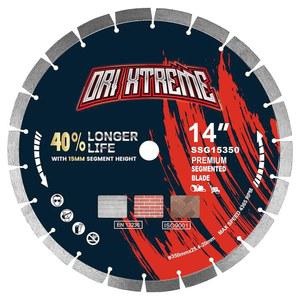 ORIXTREME 14인치 다이아몬드 콘크리트 톱날 분할된 범용 칼날 건식 습식 절단 콘크리트 철근 콘크리트 석조 벽돌 블록 1 20mm Arbor