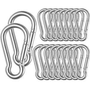 스테인리스 스틸 스프링 스냅 훅 카라비너 M6 M8 M10 헤비 듀티 클립 백팩, 해먹, 캠핑, 스윙용 키체인 5/16인치 퀵 링크(16/30/10PCS)