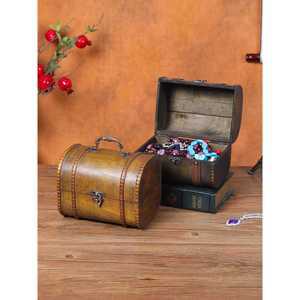 빈티지 엔틱 보물함 보석함 촬영 원목 방탈출 소품 인테리어