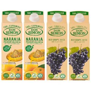 돈시몬 100%착즙주스 오렌지1L 2개+적포도1L 2개 (총4개)