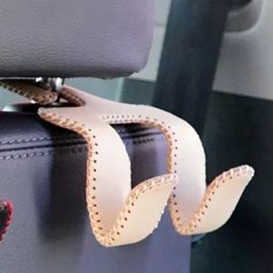 차량용가방걸이 자동차 헤드레스트 후크 행거 옷걸이 베이지