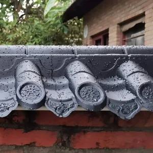 한옥 처마 플라스틱 주택 지붕 앤틱 양면 벽타일 커버 내구성 좋은 건축 외장재