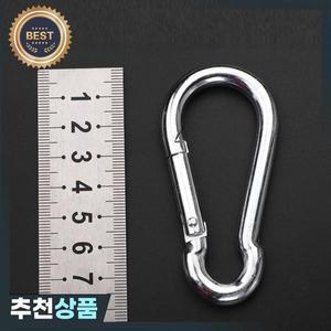 스테인레스 스틸 M4 M5 M6 M7 M8 스프링 스냅 카라비너 링크 잠금 링 후크 야외 등산 키 체인 애완 동물