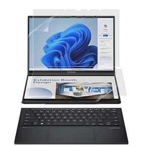 2025-2024년 신제품 ASUS 젠북 듀오 2-in-1 노트북 듀얼 14인치 OLED(UX8406) 터치 디스플레이(2세트 - 기본 및 보조 화면)용 KEANBOLL 4팩 매트 안티 글레어 스크린 프로텍터