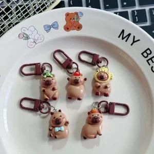 카피바라 미니 키링 파츠 펜던트 가방고리 열쇠고리 지퍼고리 에어팟고리