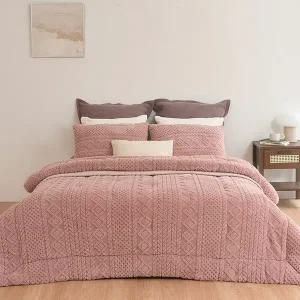 [신세계라이브쇼핑][애끌리아] 무브 양털 DI 양면 극세사 패드침구풀세트(슈퍼킹)