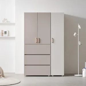 [우아미가구]다베유 삼서랍 행거 옷장 세트 1200