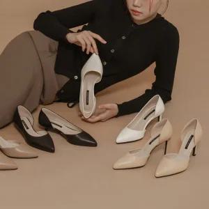 [SOVO] [소가죽VER.] 리에크 사이드오픈 스틸레토힐 5cm 7cm 9cm