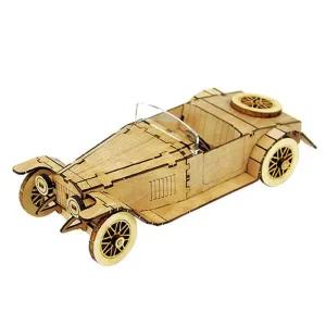 목재 클래식시크카 모델 조립형 모형 자동차 레트로 디자인