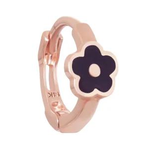 14K GOLD 플라워 원터치 금 링 피어싱 귀찌