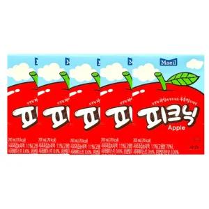 피크닉 사과 200ml (5개)/쥬스/주스/포도/팩음료/과일/음료/청포도/매일/과채/매일유업/세트/음료수/드링크