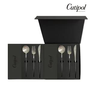 [큐티폴] 고아 블랙실버 디너세트 6p 블랙라벨 선물박스(디너스푼2 디너포크2 디너나이프2)