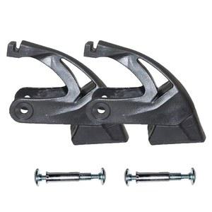 AC가든 DIY 롤러 스케이트 브레이크 블록 패드, 유니버설 스케이팅 세이프티 브레이크 패드, 미끄럼 방지 브레이크 패드 스케이트보드 부품 인라인 롤러 스케이트 2Pcs (블랙)