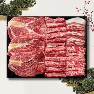 [예담우] 1++등급 한우구이 선물 예담화세트 1kg[갈비살250g+등심250g+참갈비250g+차돌250g]