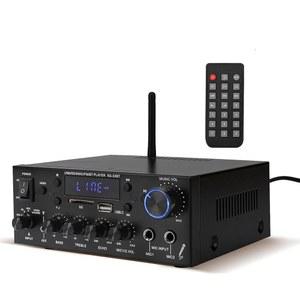 앰프 오디오 800W, 2채널 가정용 스테레오 앰프, RMS 60Wx2, 블루투스 5.0, 에코, MIC, USB, SD, AUX, 가정용, 자동차용, 노래방용 하이파이 미니 KS-33BT