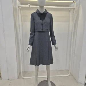 [꼼빠니아]자켓 일체형 리본넥 원피스 CAFW9-WOP010-450