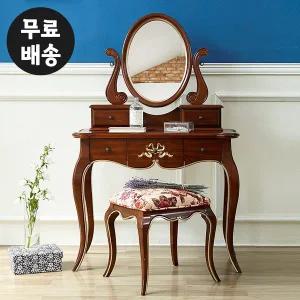 [벤티스가구]뷰엘 엔틱 화장대 세트 원목 콘솔 안방 서랍장 수납 서랍형 화장대 슬림 수납형 고급 가구