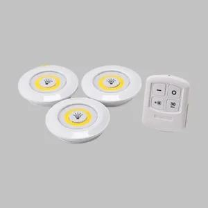 무드등 LED 부착식 롱거라이트 전구색 3개 리모컨포함 무드등 무드조명 선반조명 장식장조명