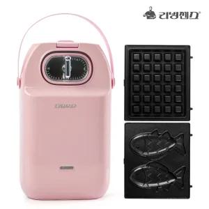 Livingsense 집에서 만드는 2in1 붕어빵기계 와플메이커 핑크색상/와플제조기 붕어빵기계