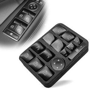 플뢰스 자동차 창문 유리 트 버튼 트림 커버 도어 스위치 장식 커버, 벤츠 GLK ML C E 클래스 W204 W212 W2