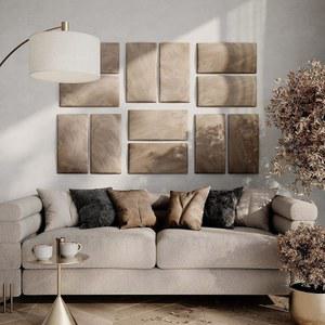 (4팩) - 벨벳 소프트 장식 예술 음향 벽 패널 | 에코 감소 흡음 및 방음 타일 패딩 보드 (10