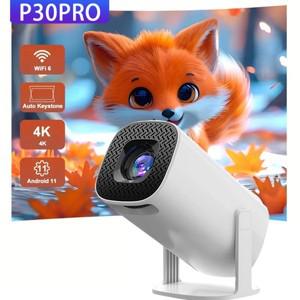 P30PRO Android11 미니 프로젝터 4K 720P 160ANSI Allwinner H713 홈 시네마 휴대용 글로우 파티 용품 업그