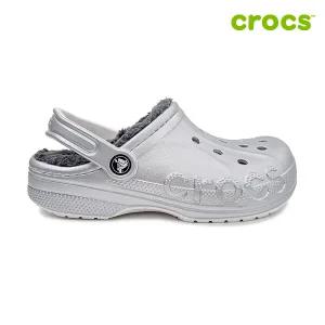 [하프클럽/크록스]바야 라인 프린트 클로그 공용 털샌들 205975-0P1