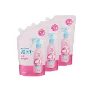 온더바디 발을씻자 풋샴푸 비누향 리필, 500ml 3개