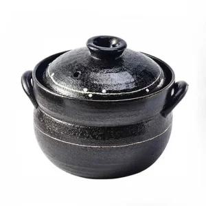 이중 뚜껑 돌솥 누룽지 밥솥 뚝배기 세라믹 이중뚜껑