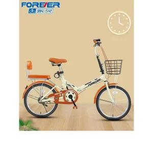 접이식미니자전거 소형 여성용 산책 라이딩 자전거 기어변속-레트로옐로우(충격흡수) 16인치