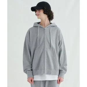 [국내 매장품] MELANGE MASTER 오버 핏 후드 스웨트 집업 [멜란지 그레이] 144289