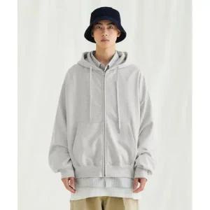 [국내 매장품] MELANGE MASTER 빅 오버 핏 후드 스웨트 집업 [오트밀] 144307