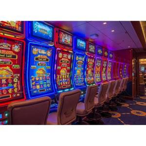 Loccor 9x6피트 패브릭 게임 슬롯 머신 배경 스메랄다 크루즈 선박 인테리어 카지노 홀 럭 당첨자 플레이 사진 성인 초상화 촬영 스튜디오 소품