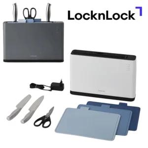 락앤락 칼도마 살균건조기 세트 ( 본체1개+칼2개+가위1개+도마3개+충전기1개 ) 칼도마살균기 도마칼살균기