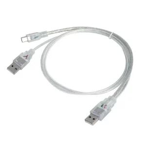 넥시 USB2.0 Mini 5P Y형 보조전원 케이블(B형) 1M NX1152